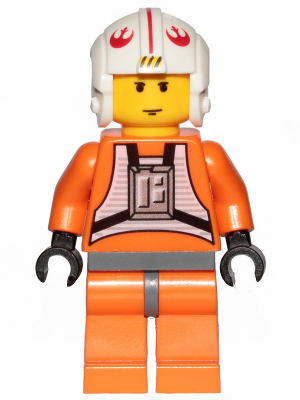 stripe pattern LEGO Star Wars Luke Skywalker/'s Rebel Pilot Helmet with red logo