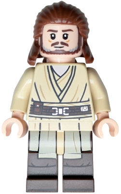 Lego City sw1404 Qui-Gon Jinn - Dark Brown Legs and Beard