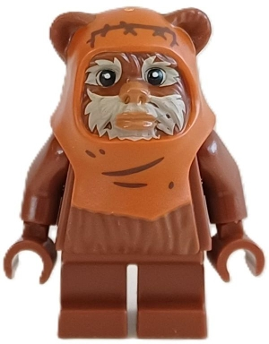 Lego Star Wars sw1435  Wicket (Ewok), Molded Dark Orange Hood with Wrinkles