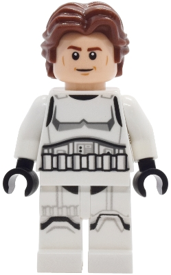 Minifig  Lego Star Wars sw1458  Han Solo - Stormtrooper Outfit, Printed Legs, Shoulder Belts, Smile / Angry