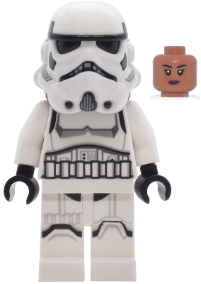 Lego Star Wars sw1464  Imperial Stormtrooper - Female, Dual Molded Helmet with Light Bluish Gray Panels on Back, Shoulder Belts, Sienna Head