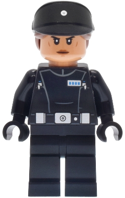 Minifig  Lego Star Wars sw1465  Imperial Navy Officer - Black Cap with Reddish Brown Hair