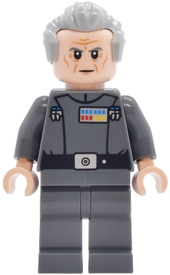 Minifig  Lego Star Wars sw1471  Grand Moff Wilhuff Tarkin - Dark Bluish Gray Uniform, Swept Back Hair, Dark Bluish Gray Eyebrows
