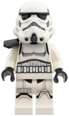 Minifig LEGO Star Wars sw1525 Imperial Stormtrooper - Dual Molded Helmet with Light Bluish Gray Panels on Back, Black Pauldron, Shoulder Belts, Medium Nougat H