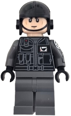 Minifig  LEGO Star Wars sw1529  Imperial Shuttle Pilot - Light Nougat Head, Black Aviator Cap