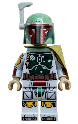 Minifig LEGO Star Wars sw1538 Boba Fett - Olive Green Pauldron, Helmet, Jet Pack, Printed Arms and Legs, Rangefinder