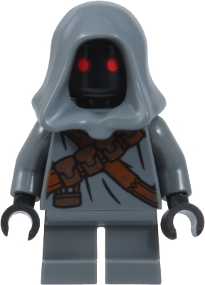 Minifig sw1542 Jawa - Dark Bluish Gray Offworld Outfit, Straps with Pouches
