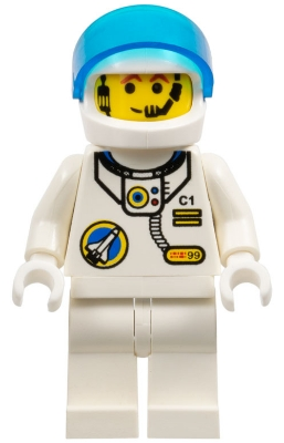 Lego City spp015 Space Port - Astronaut C1, White Legs, White Helmet, Visor