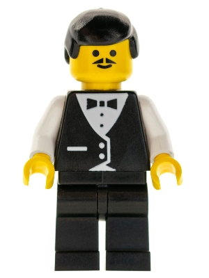 Lego City wtr001 Town Vest Formal - Waiter with Moustache