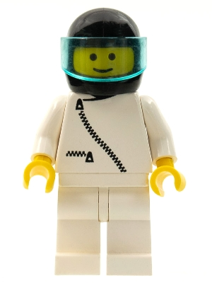 Lego City zip007 Jacket with Zipper - White, White Legs, Black Helmet, Trans-Light Blue Visor