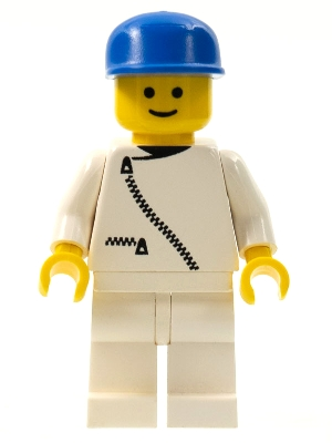 Lego City zip010 Jacket with Zipper - White, White Legs, Blue Cap