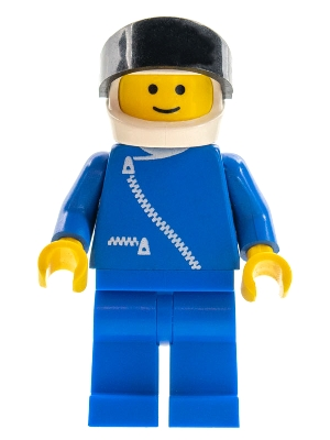 Lego City zip039 Jacket with Zipper - Blue, Blue Legs, White Helmet, Black Visor