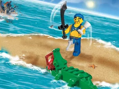 Set LEGO 4 Juniors 7080 Scurvy Dog and Crocodile