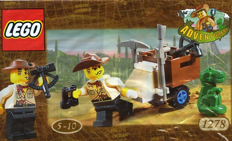 Set Lego Adventurers 1278 Jones and Baby Tyranno
