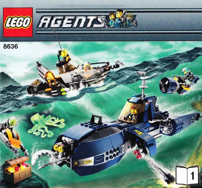 Set LEGO Agents 8636 Deep Sea Quest