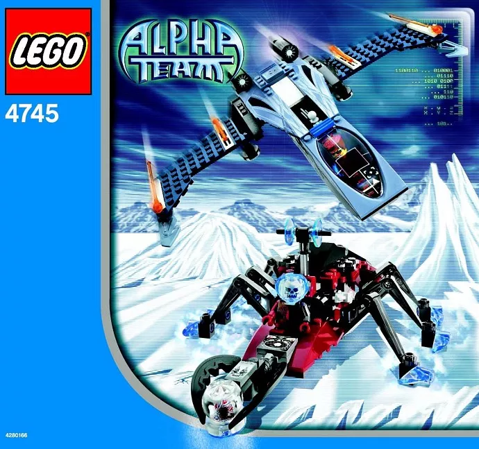 Set LEGO Alpha Team 4745 Blue Eagle vs. Snow Crawler