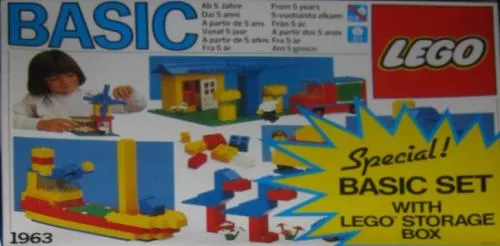 Set LEGO Basic 1963 Basic Set with Storage Case