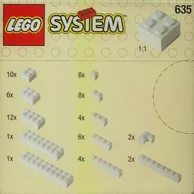 Set LEGO Basic 635 Extra Bricks in White