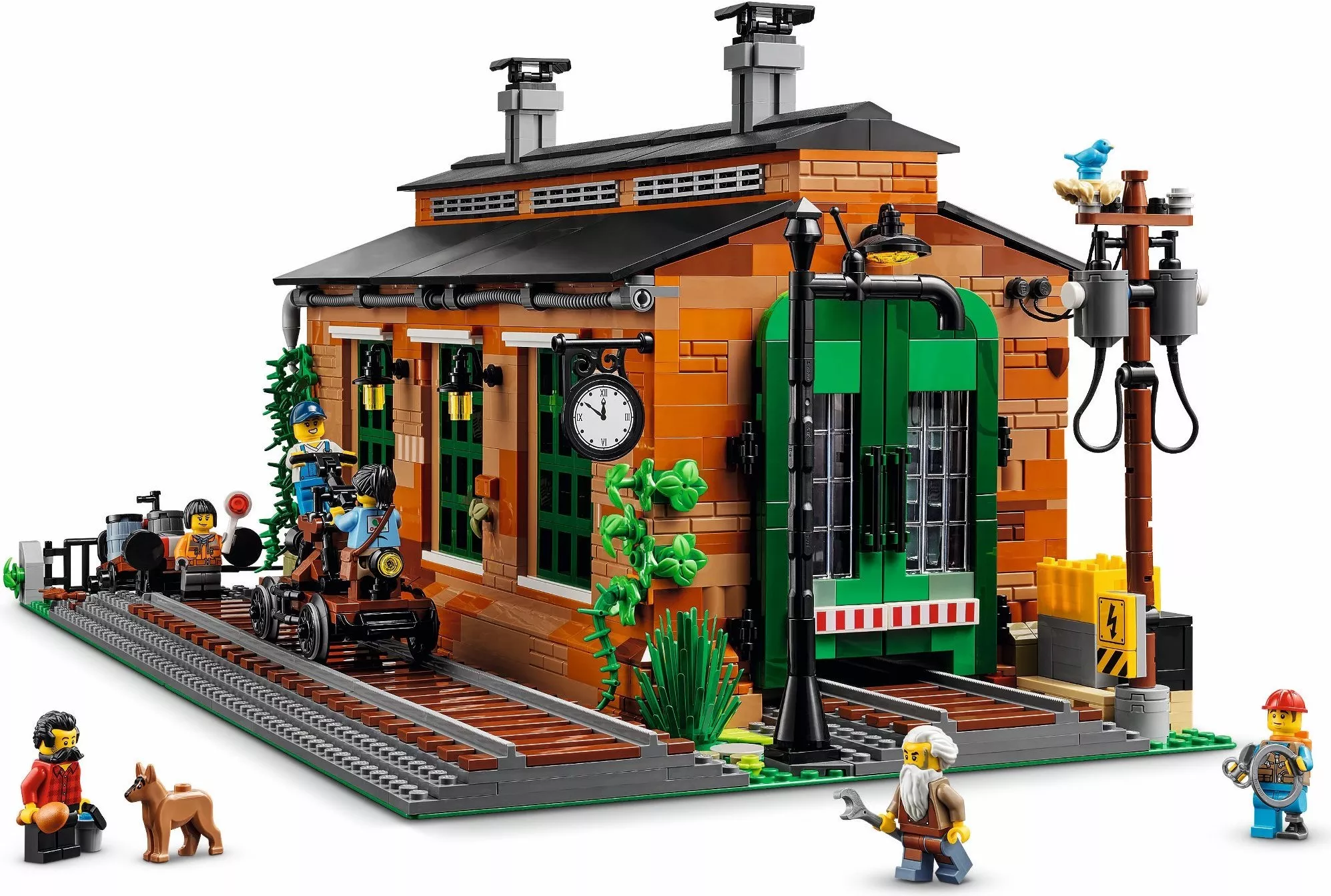 Set LEGO Bricklink 910033 Old Train Engine Shed
