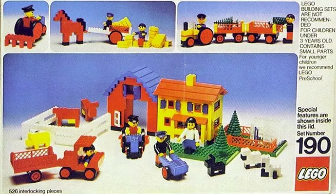 Set LEGO Building Set with People 190 Farm Set