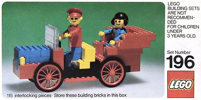 Set LEGO Building Set with People 196 Antique Car