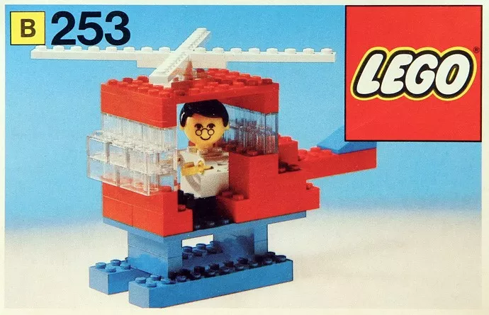 Set LEGO Building Set with People 253 Helicopter and Pilot