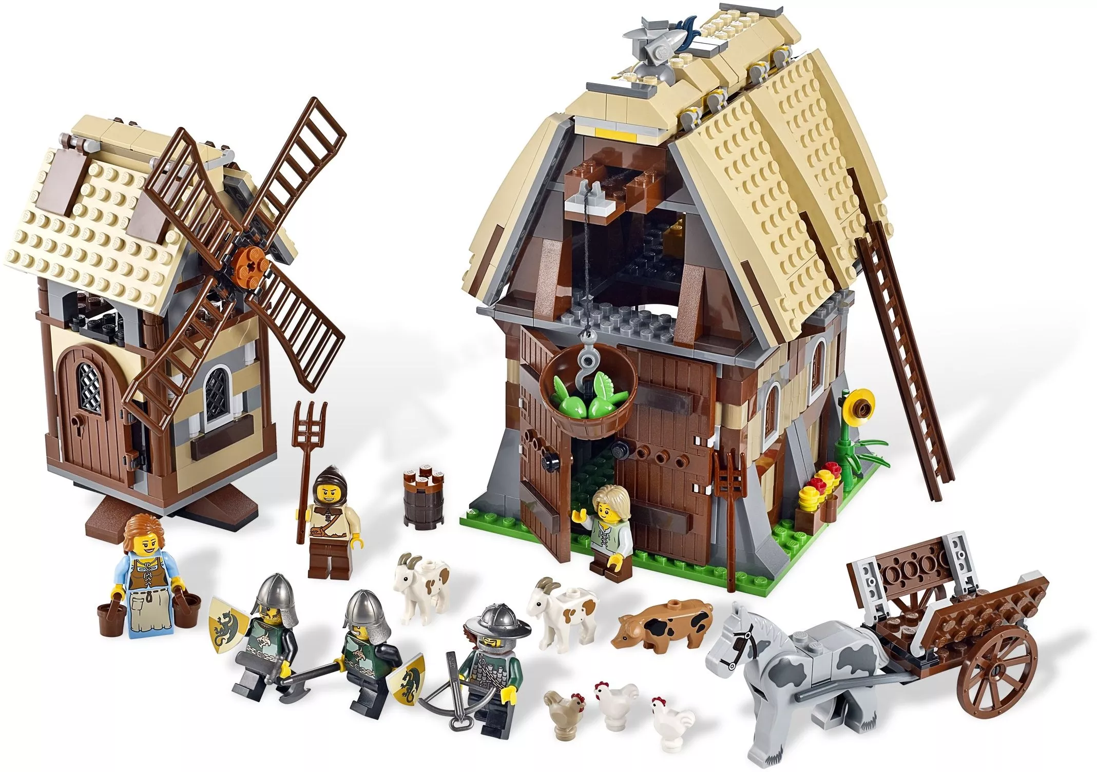 Set LEGO Castle 7189 Mill Village Raid