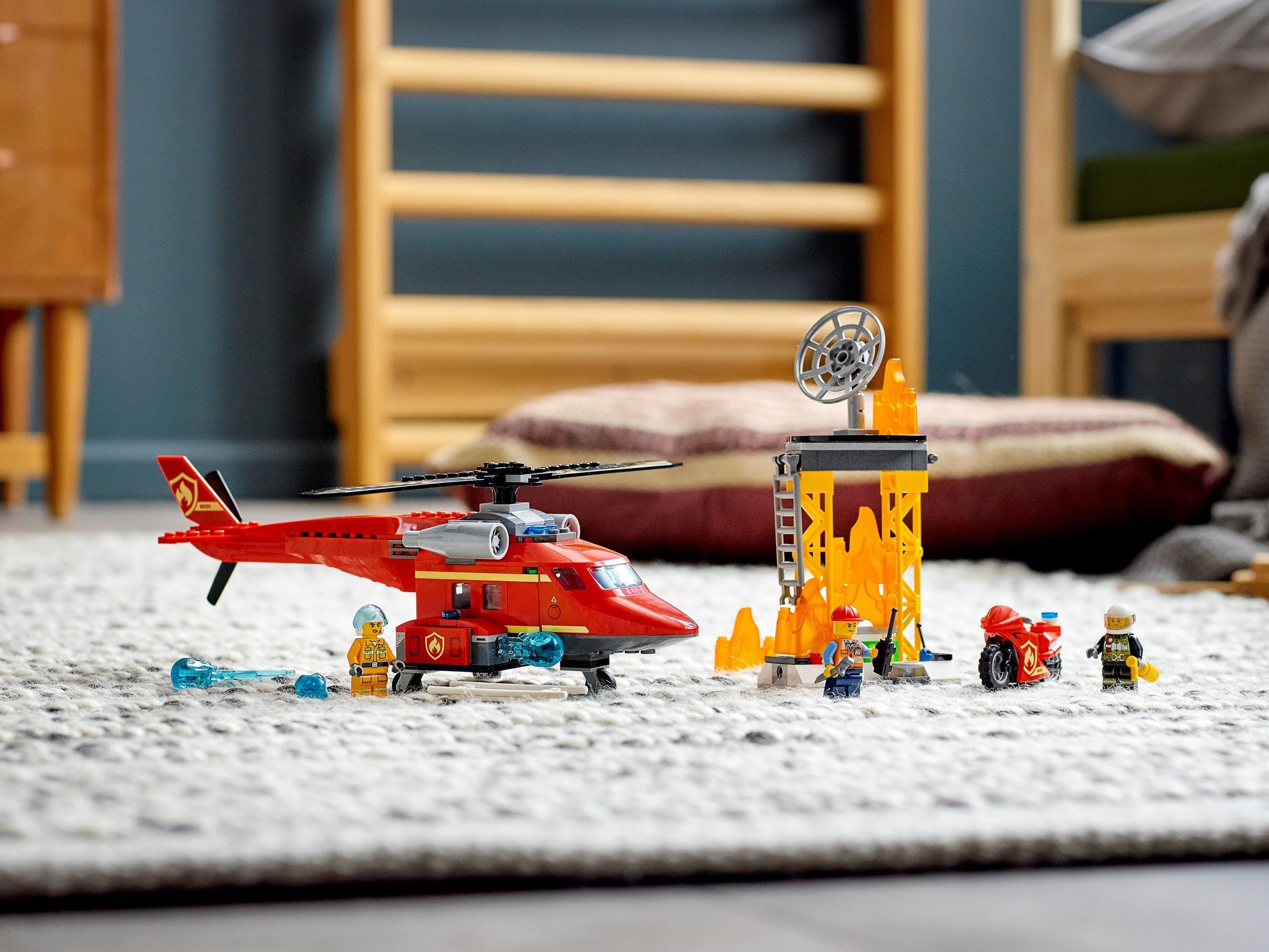LEGO 60411 - L'hélicoptère de secours des pompie…
