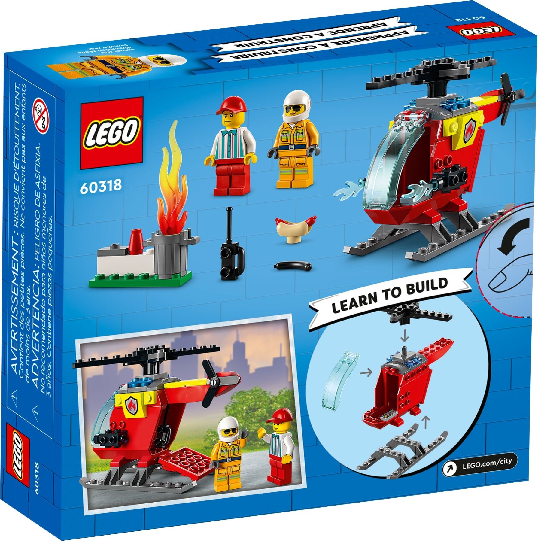 LEGO City Set 60318 Fire Helicopter best Price Deals Temple Of Bricks