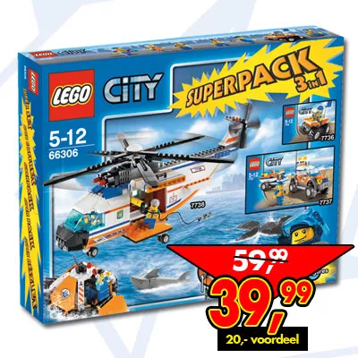 Set LEGO City 66306 City Super Pack 3 in 1