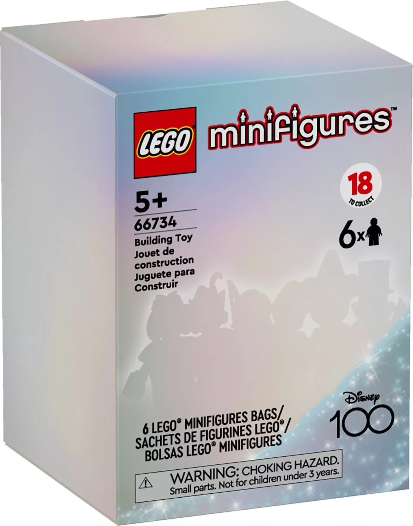 Set LEGO Collectable Minifigures 66734 LEGO Minifigures - Disney 100 Series {Box of 6 random bags}
