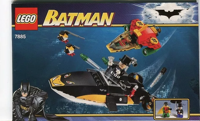 Set LEGO DC Comics Super Heroes 7885 Robin's Scuba Jet: Attack of The Penguin