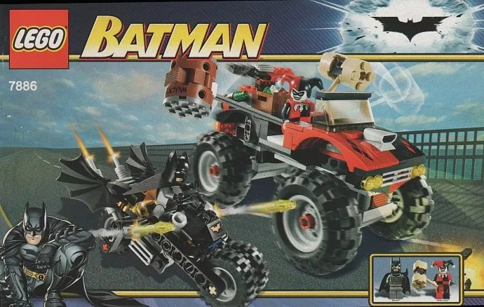 Set LEGO DC Comics Super Heroes 7886 The Batcycle: Harley Quinn's Hammer Truck