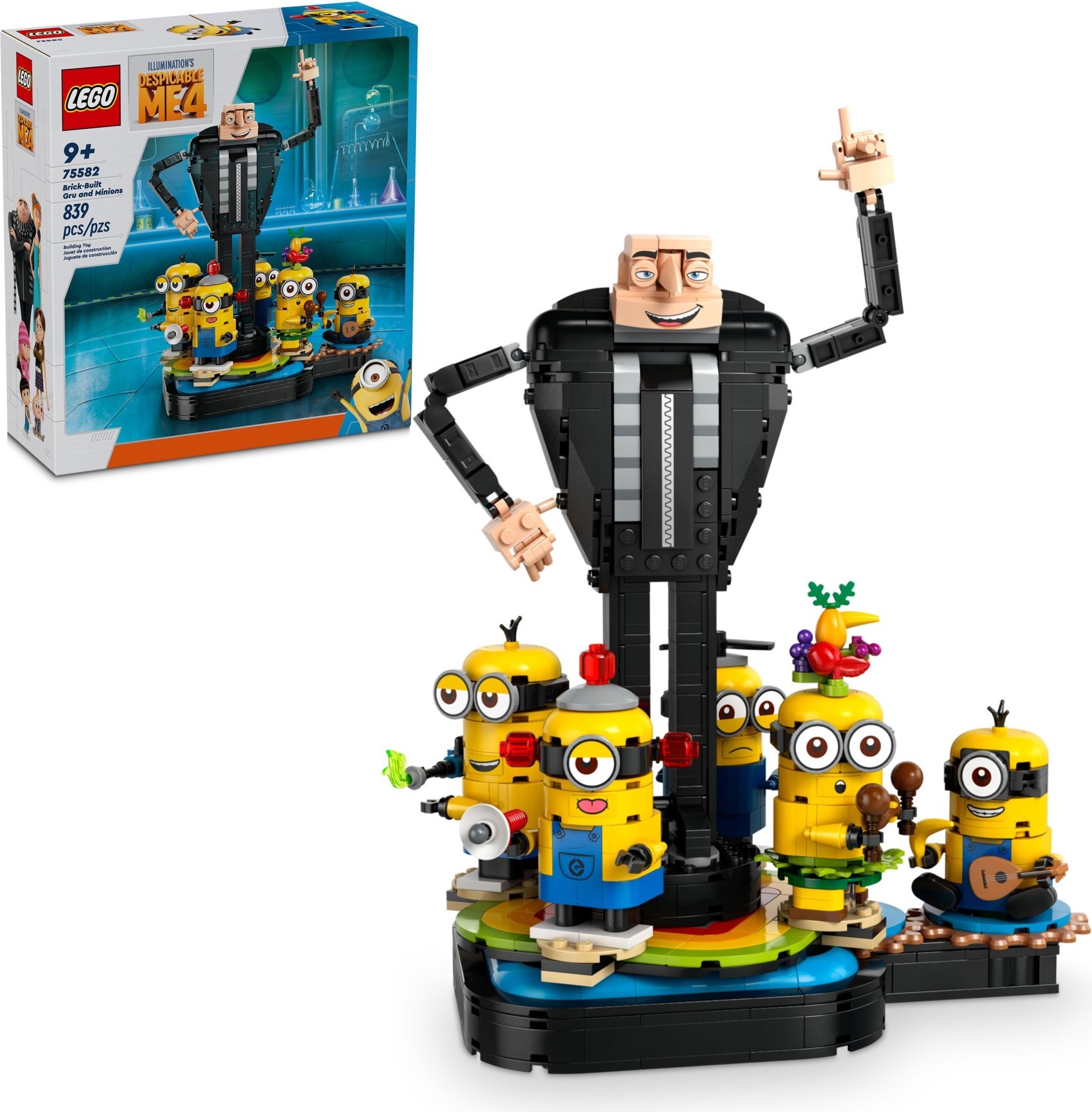 Set LEGO Despicable Me 75582 Brick-Built Gru and Minions