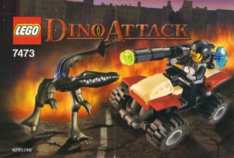 Set LEGO Dino Attack 7473 Steel Sprinter vs. Mutant Lizard