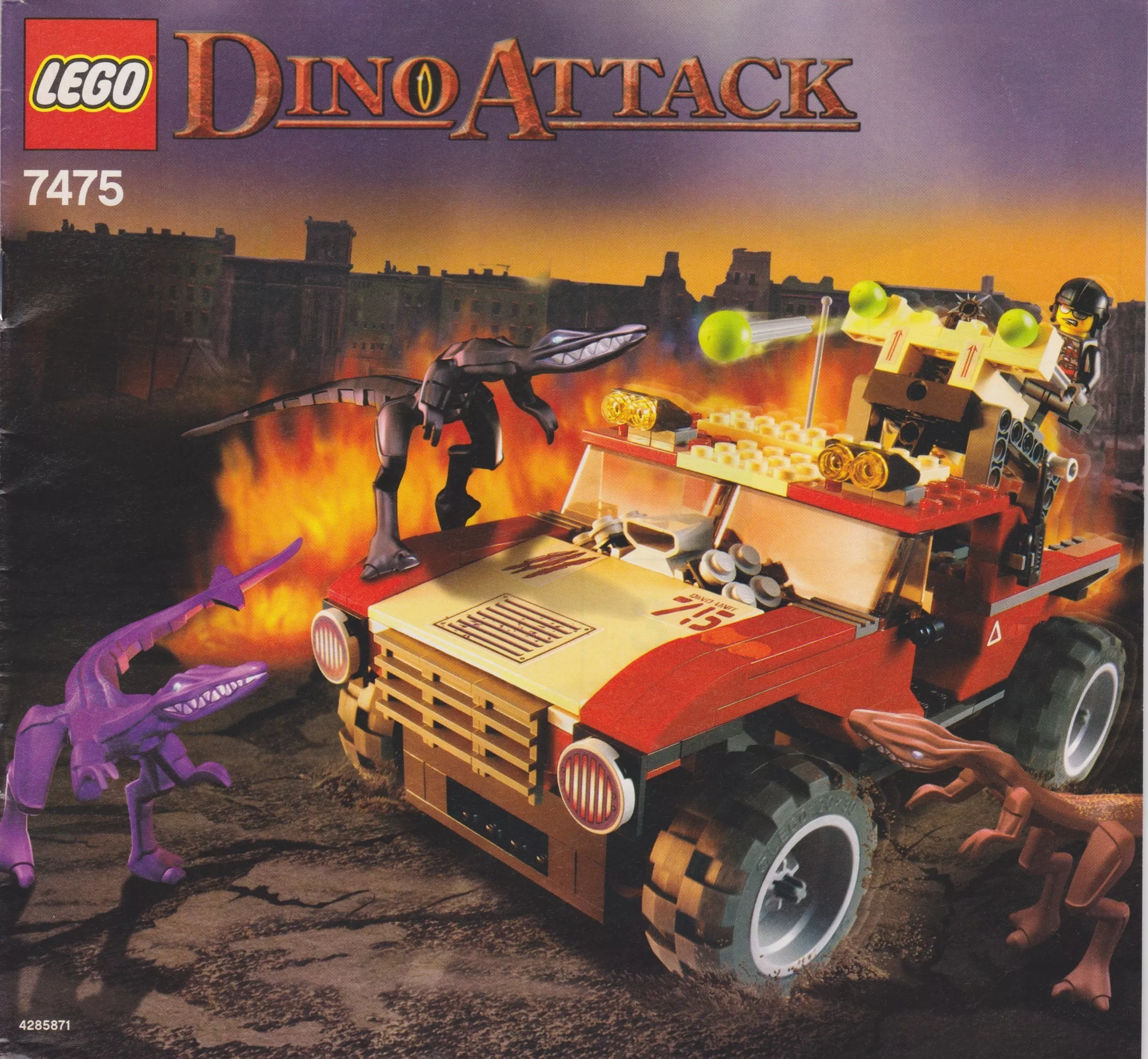 Set LEGO Dino Attack 7475 Fire Hammer vs. Mutant Lizards