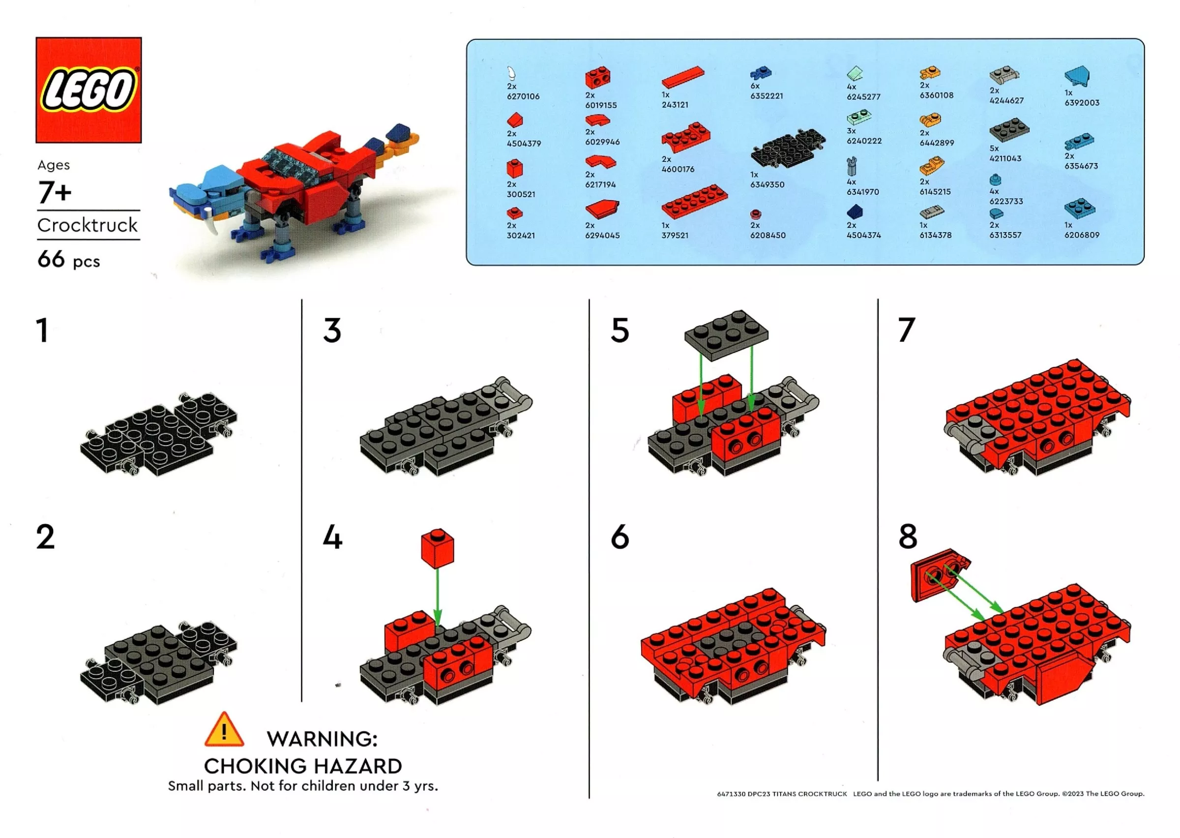 Set LEGO Dreamzzz 6471330 Crocktruck
