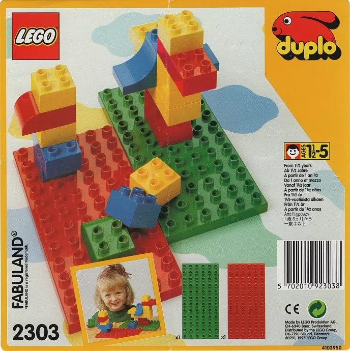 Set LEGO Duplo 2303 Red and Green Building Plates