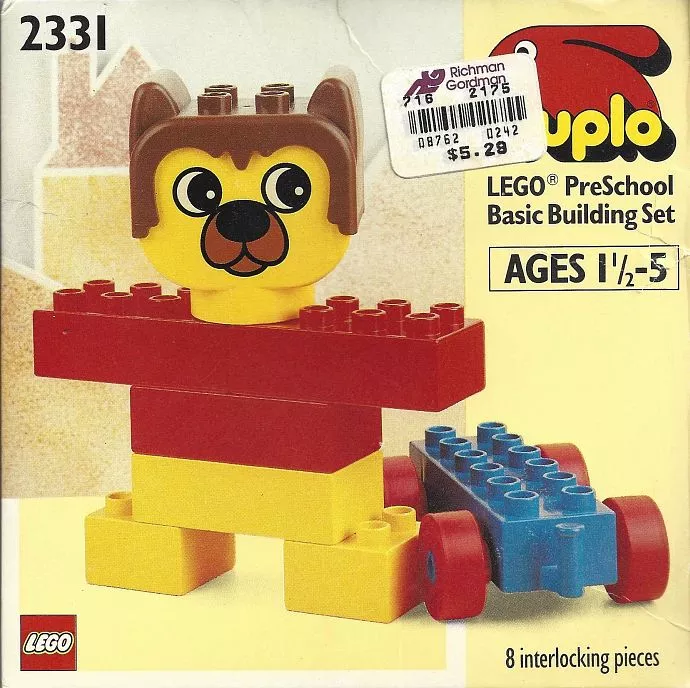 Set LEGO Duplo 2331 Barney, The Skateboard Bear