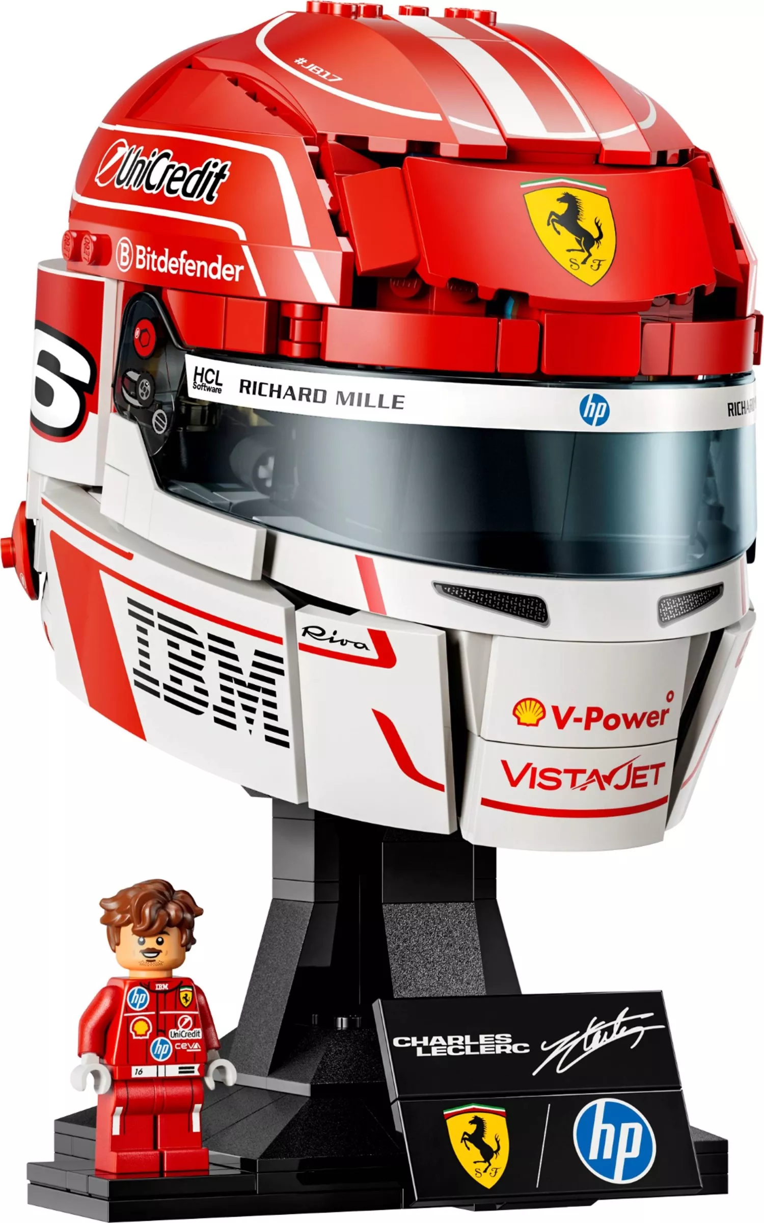 Set LEGO Éditions 43014 Scuderia Ferrari HP Casque de Charles Leclerc