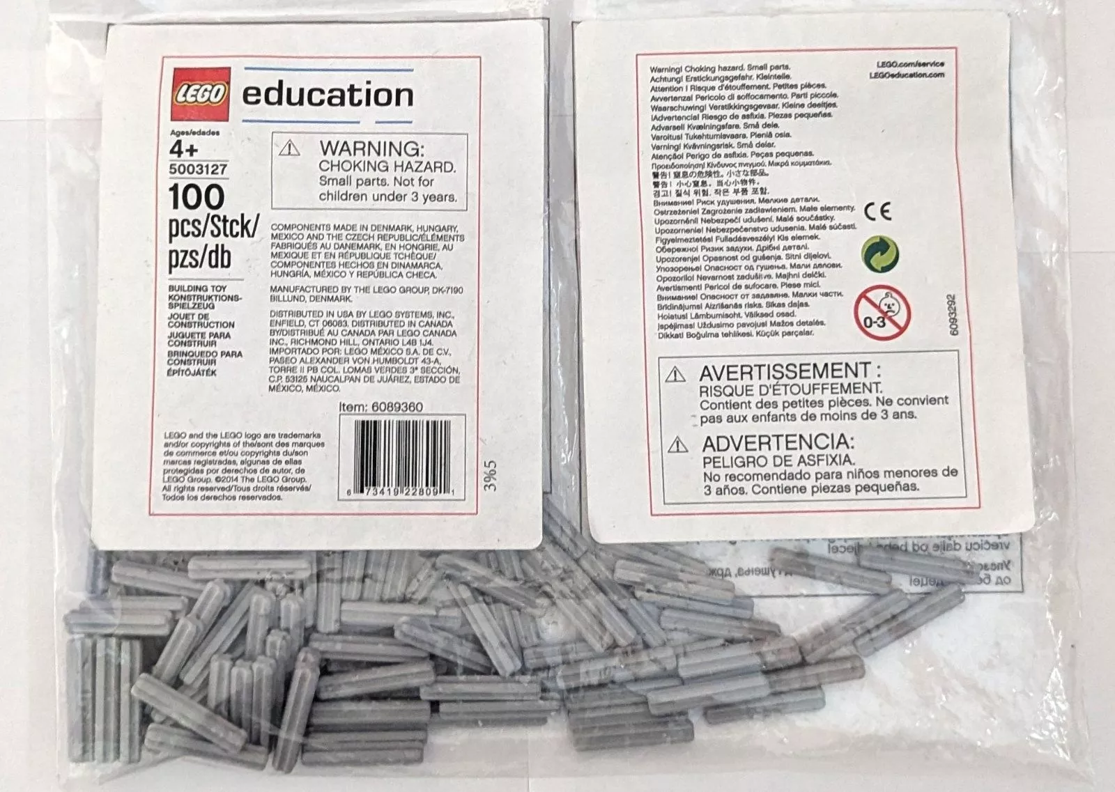 Set LEGO Education 5003127 3M Cross Axles