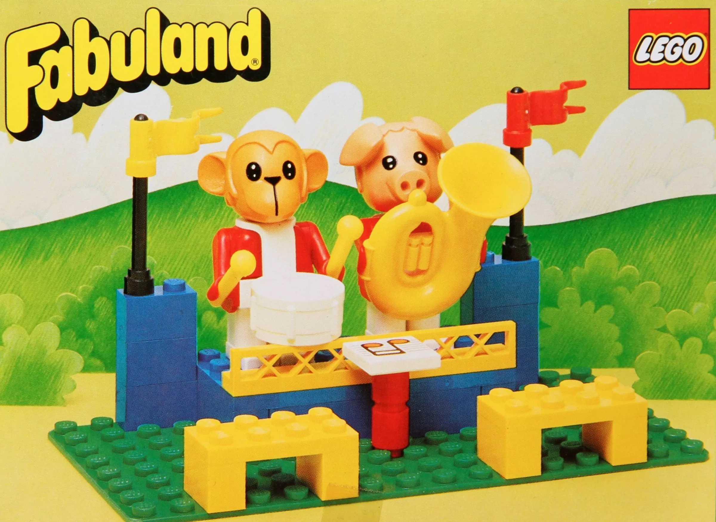Set LEGO Fabuland 3631 The Fabuland Big Band Peter Pig and Gabriel Gorilla