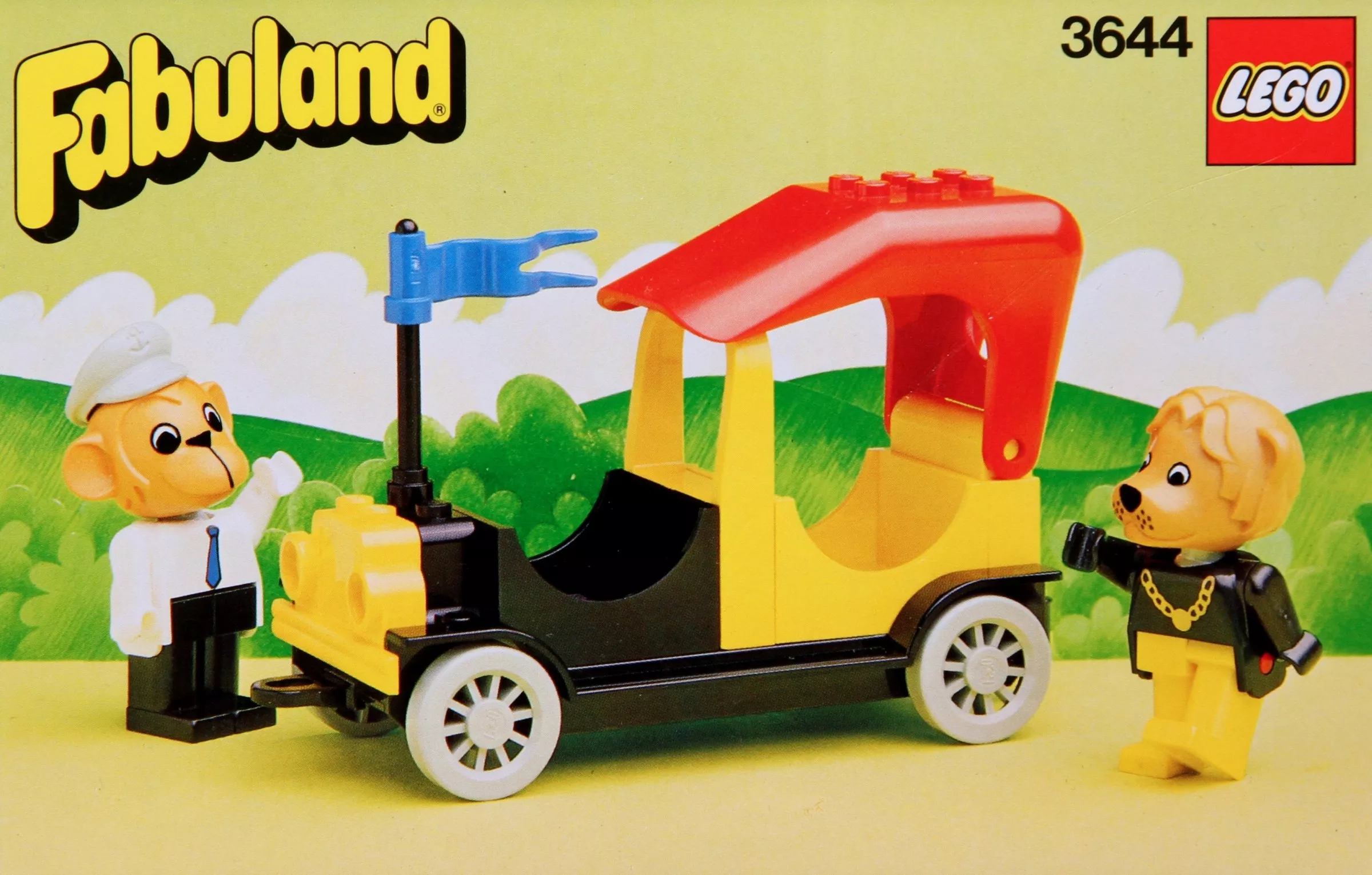 Set LEGO Fabuland 3644 Mike Monkey and his Taxi