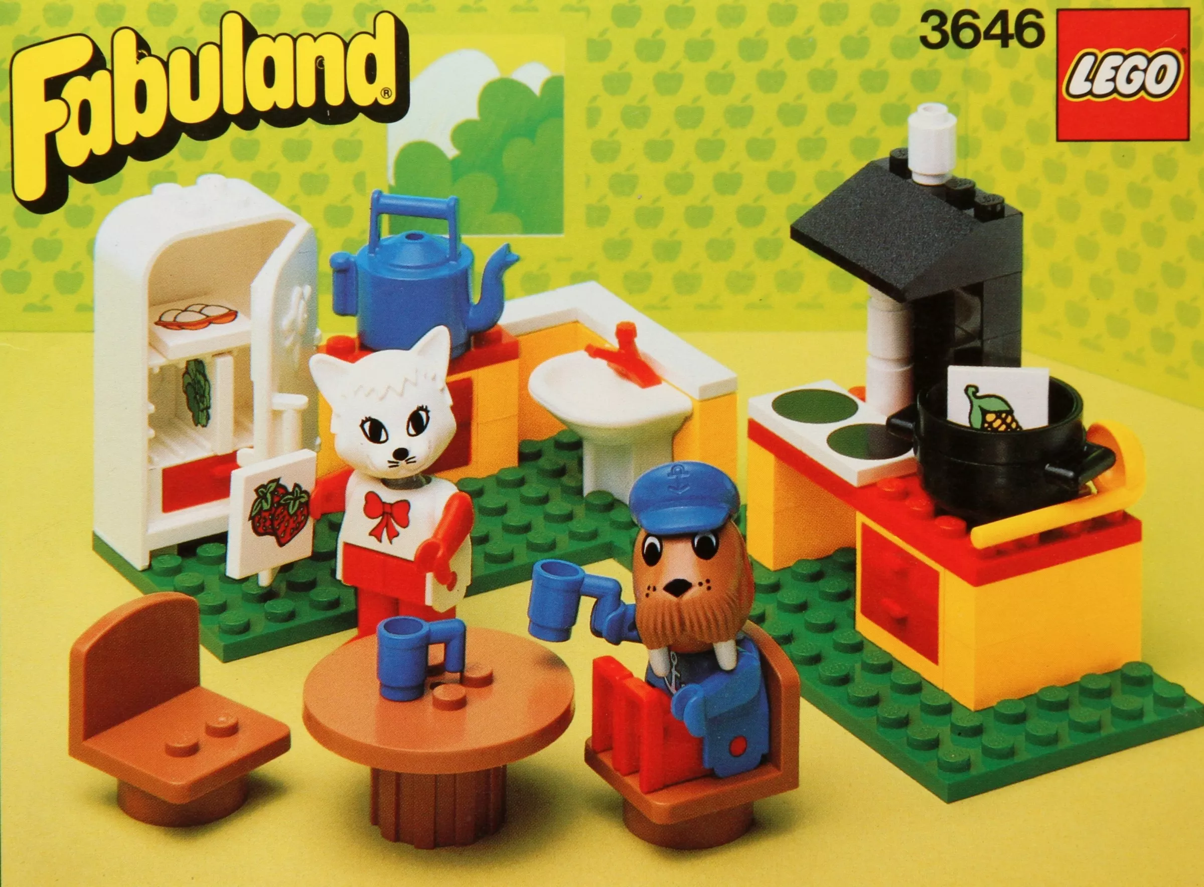 Set LEGO Fabuland 3646 Catherine Cat in her Kitchen