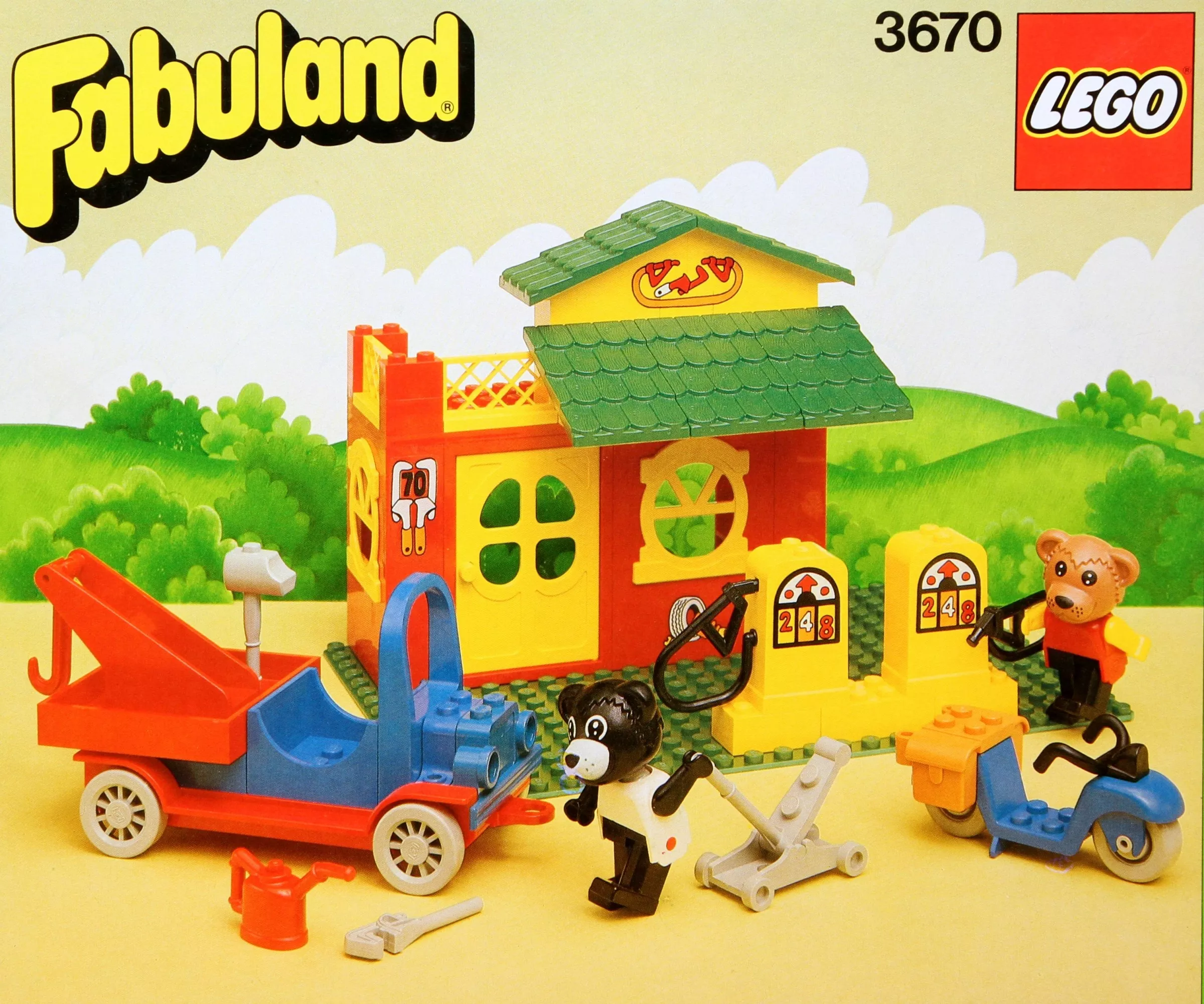 Set LEGO Fabuland 3670 Service Station