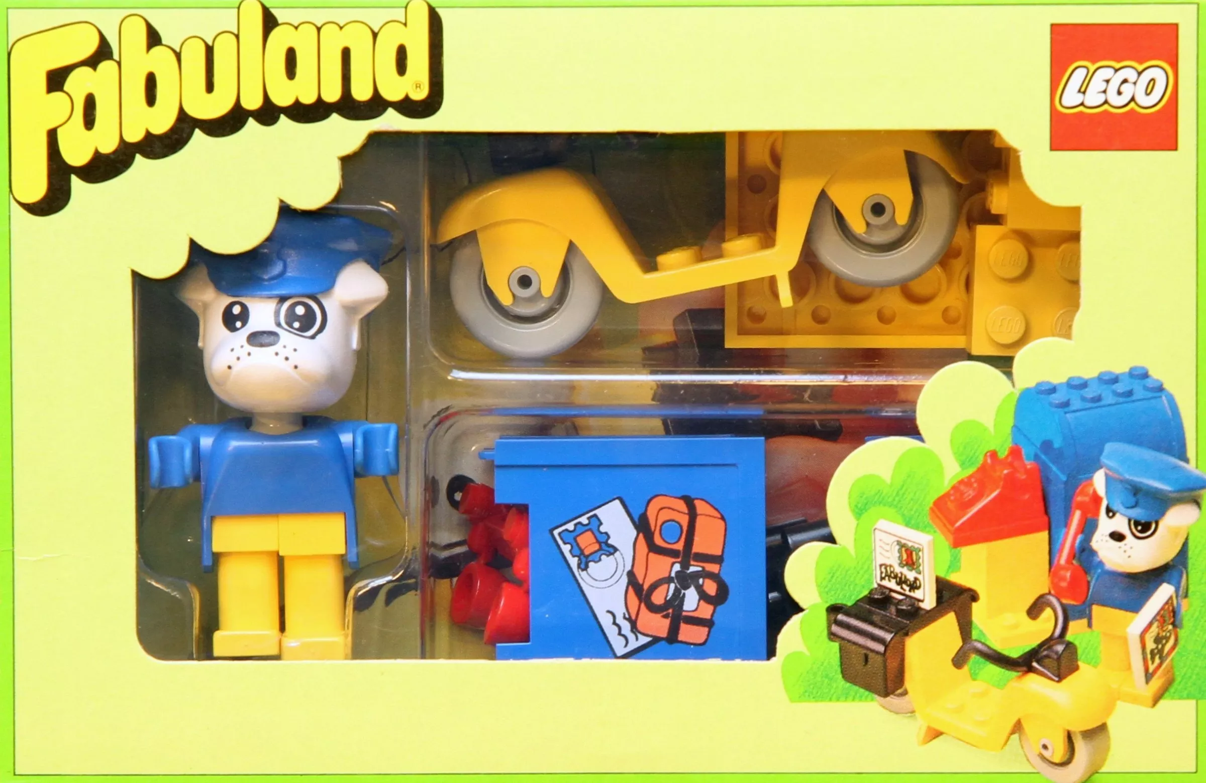 Set LEGO Fabuland 3793 Boris Bulldog and Mailbox