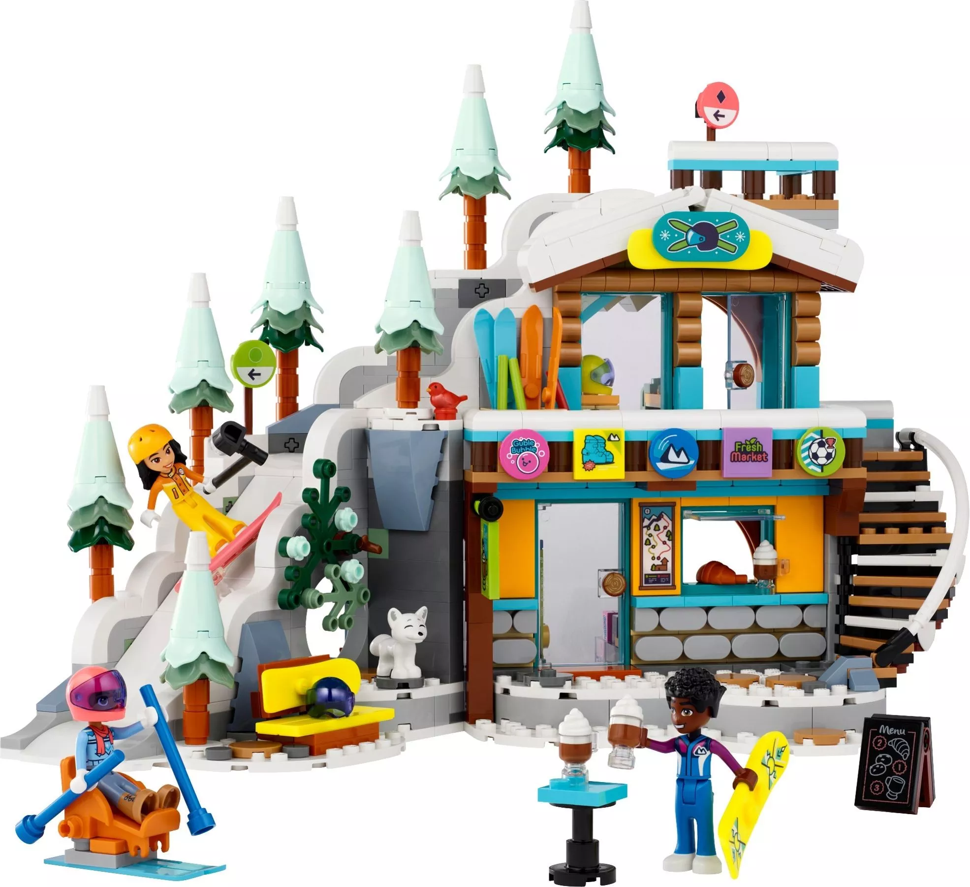 Set LEGO Friends 41756 Holiday Ski Slope and Cafe
