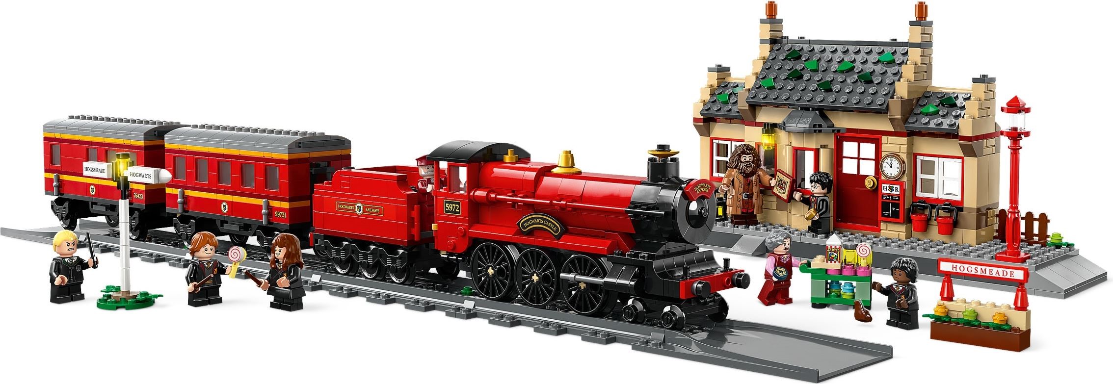 LEGO 76423 Harry Potter Hogwarts Express Train Set with Hogsmeade