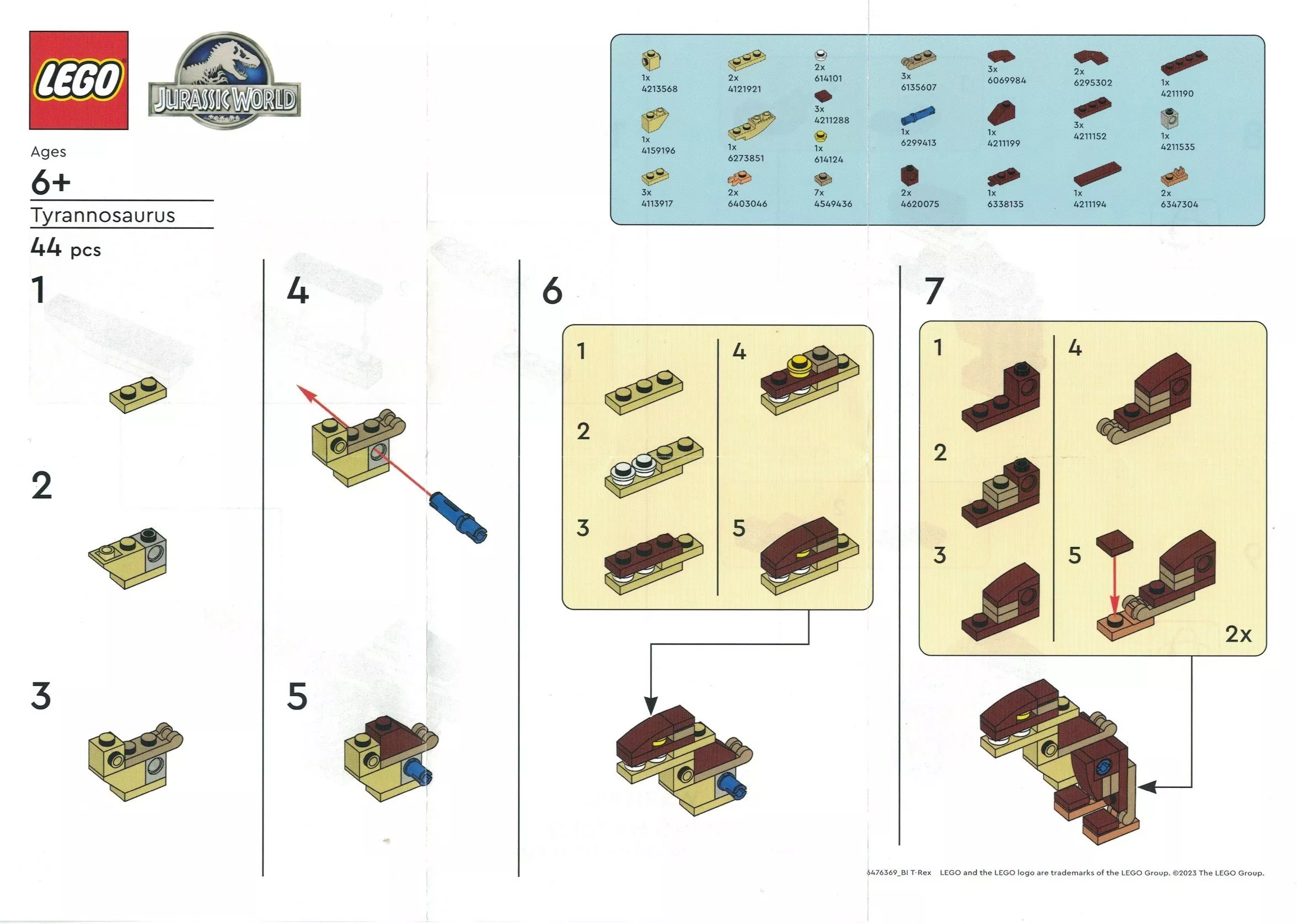 Set LEGO Jurassic World 6476369 Tyrannosaurus