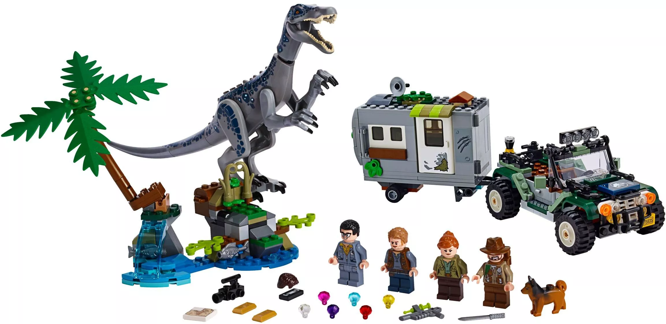 Set LEGO Jurassic World 75935 Baryonyx Face-Off: The Treasure Hunt